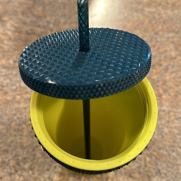 Starbucks 24oz 2023 Fall Neon Yellow Gradient Blue Siren Tumbler NEW! - Picture 6 of 8